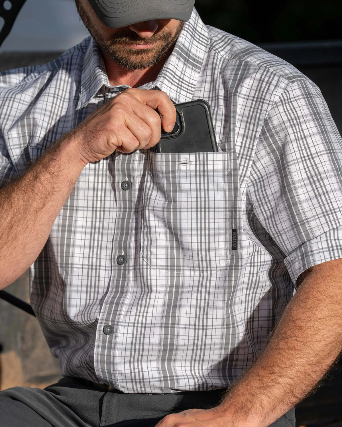 Borrego SS Shirt | Sand Plaid