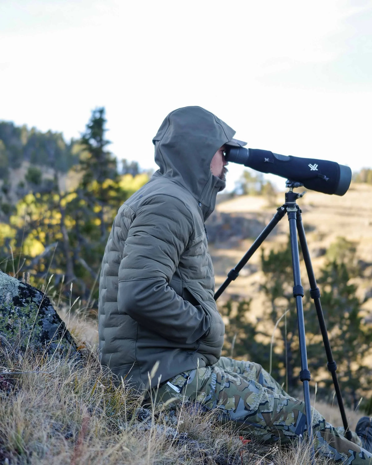Axis Thermal Hybrid Hooded Jacket | Gunmetal