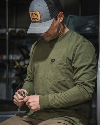 Workgrade LS Pocket Crew | Black