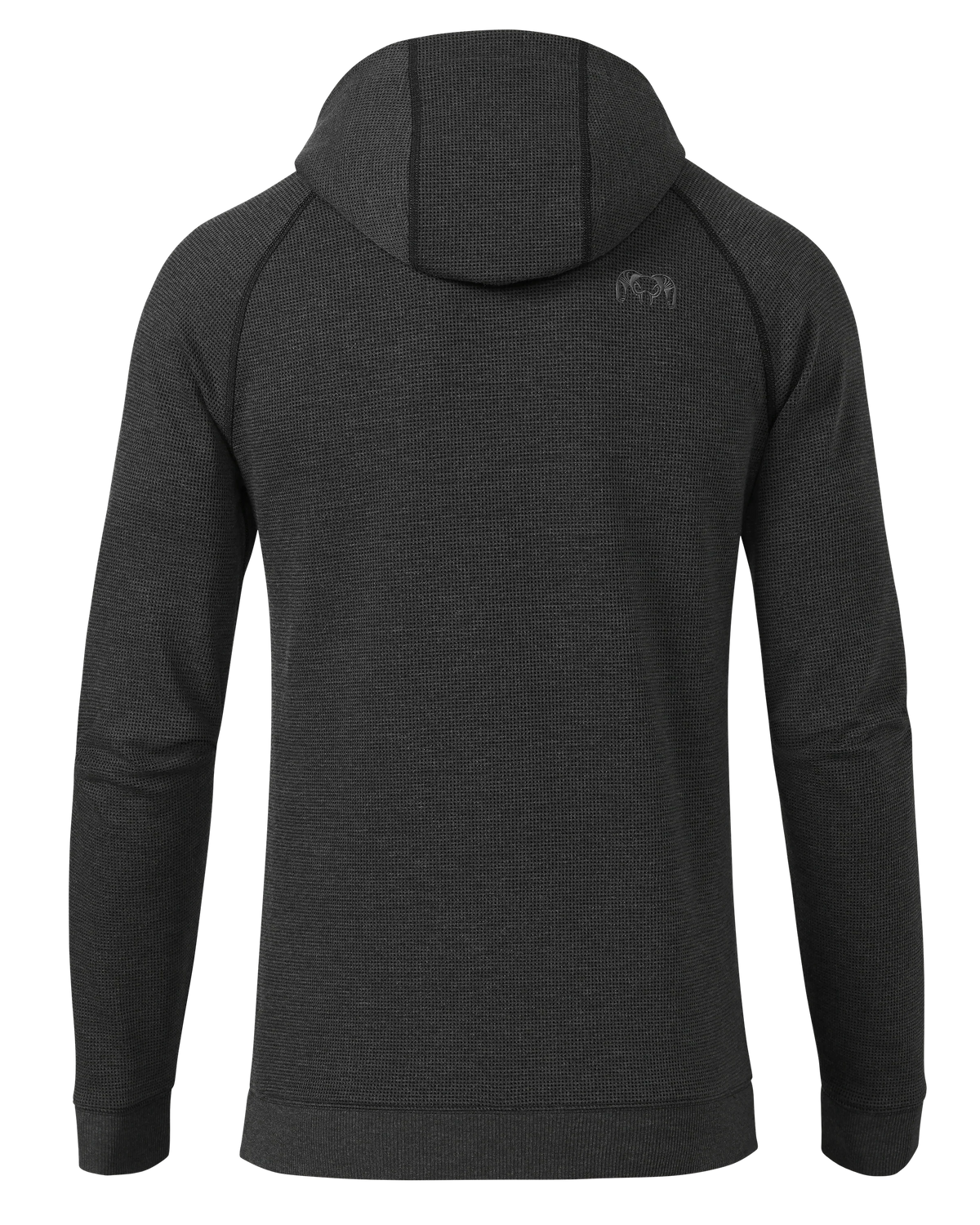 Canyon Waffle Hoodie | Black Heather