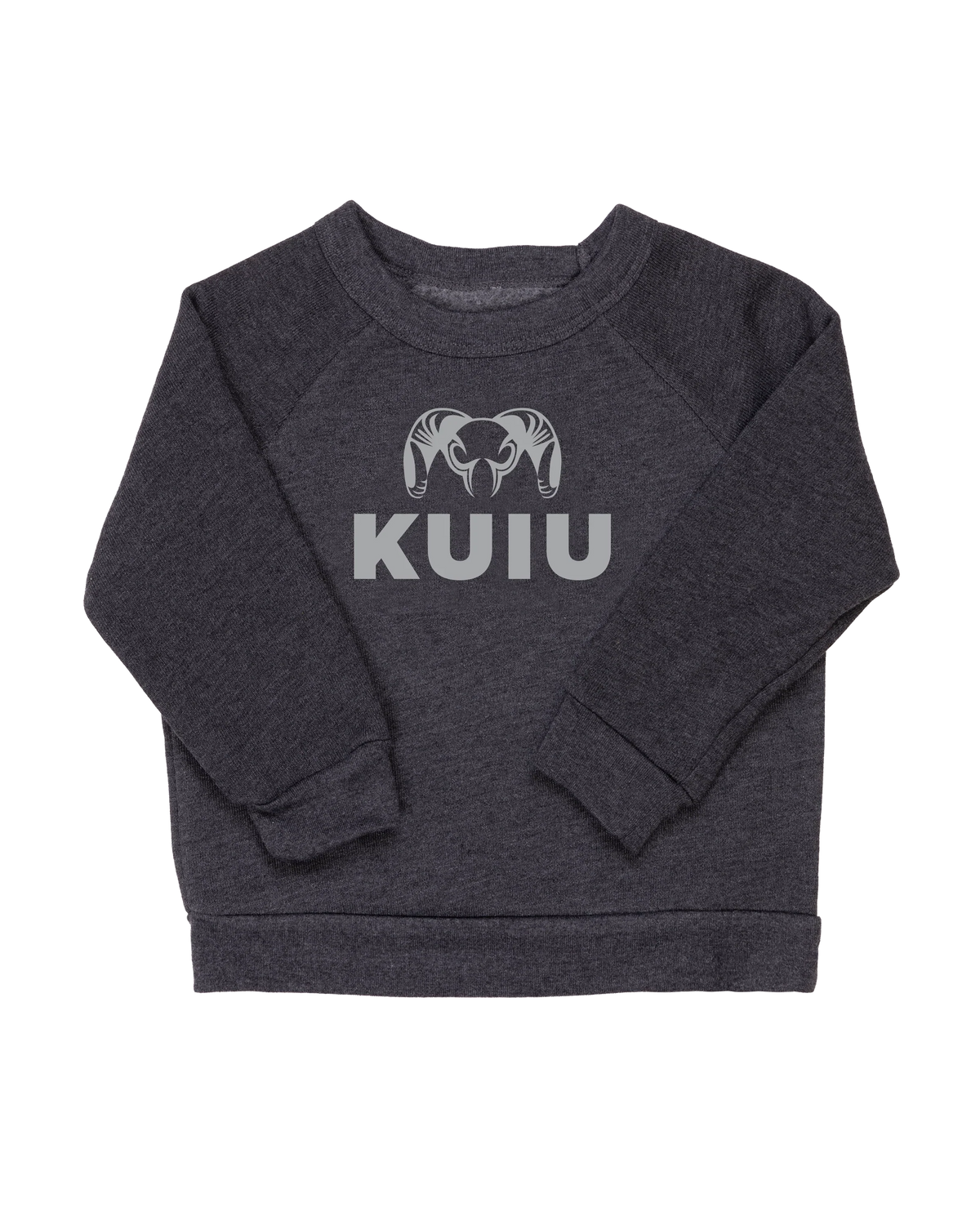 Toddler Stacked Logo Crewneck Sweatshirt | Light Grey