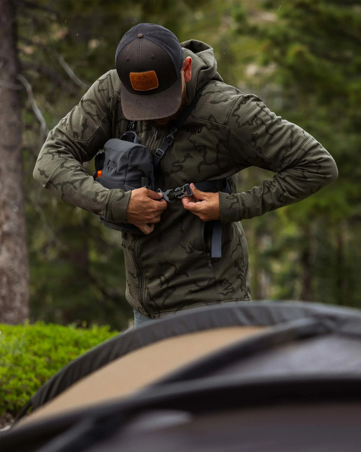 Ridgepoint Fleece Hoodie | Olive Tonal